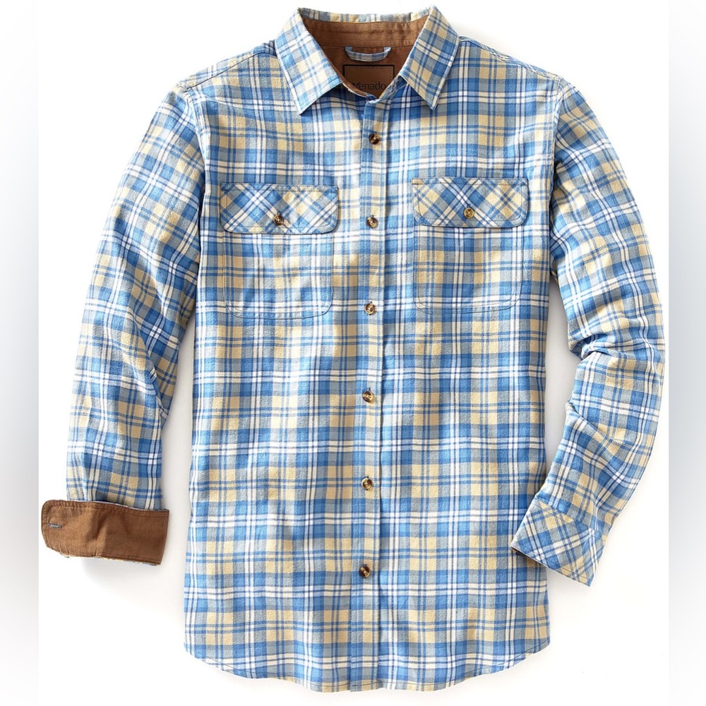 Venado Men’s XL Blue Flannel Button Up